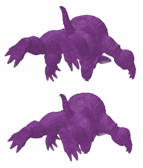 Broad phase collision detection on the GPU between 2 moving tetrahedral meshes